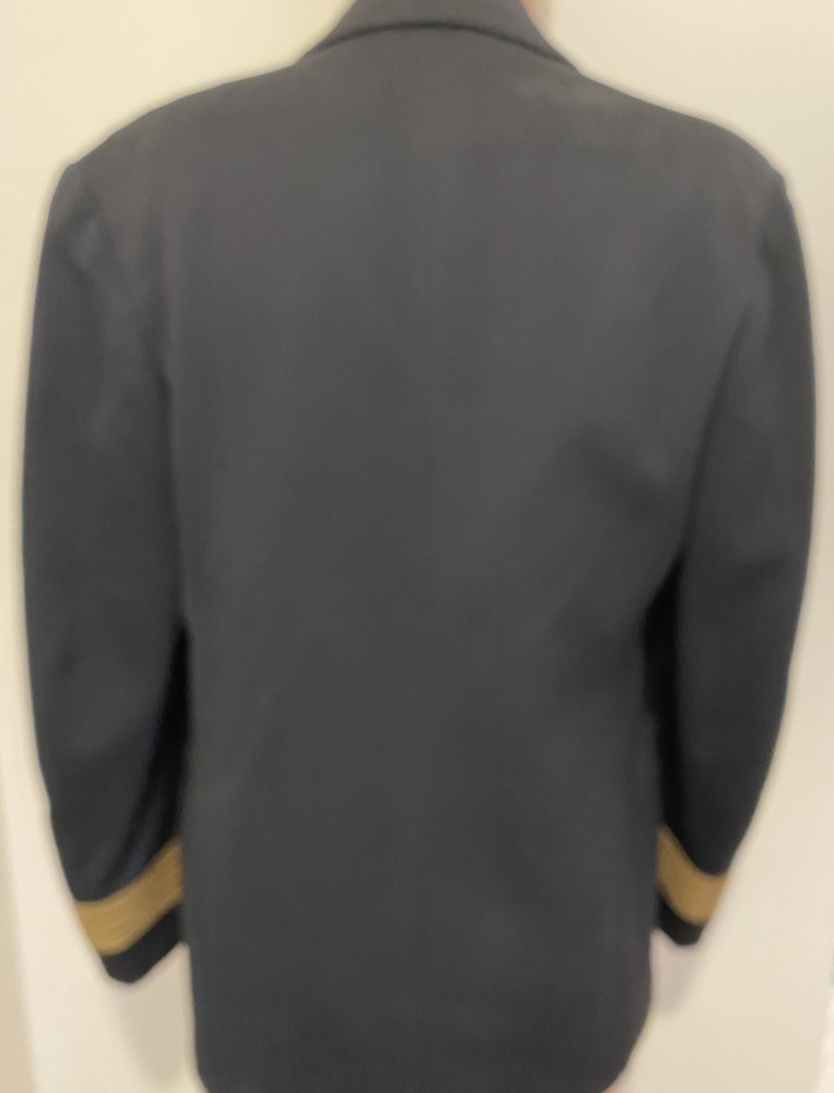 WWII US Navy Commander Supply Corps Dress Blue Jacket Coat Named