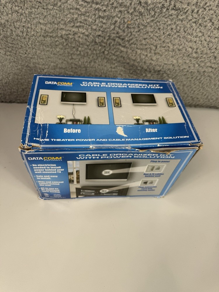 DataComm Cable Organizer Kit With Power Solution (50-3323-WH-KIT) New