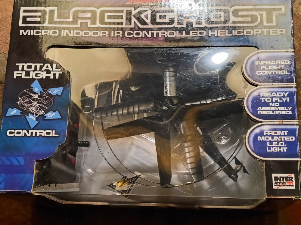 BladeRunner Series BlackGhost Micro Indoor IR Controlled Helicopter NIB