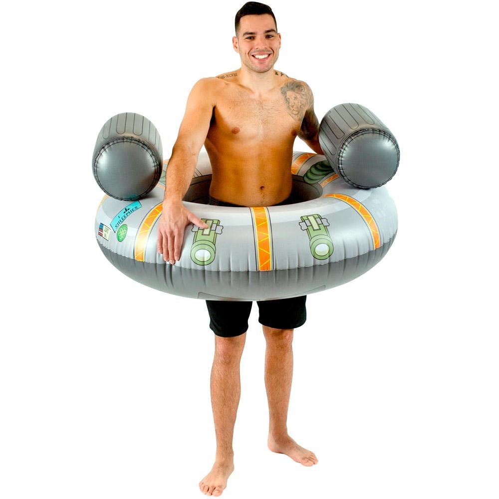RICK & MORTY INFLATABLE RICK'S SHIP POOL TUBE Ring Float 48" UFO Float All ages