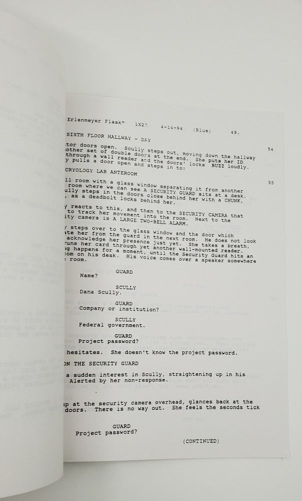 The X-Files "The Erlenmeyer Flask" Script Draft April 18 1994 Chris Carter