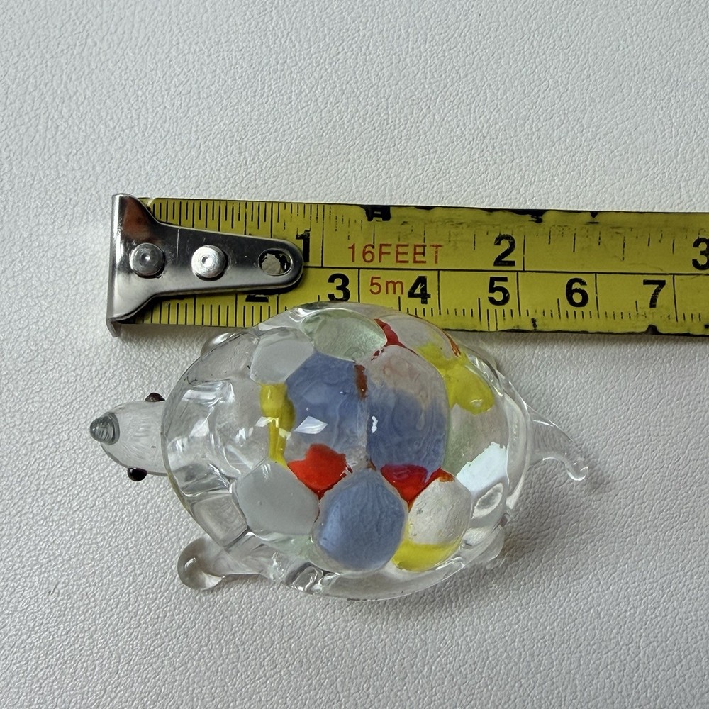Miniature Art Glass Turtle Figurine
