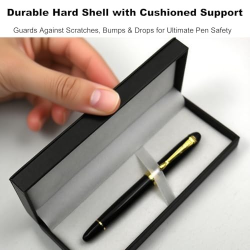 Leather Pen Box Single Case Empty Rectangle Pen Boxes for Fountain and