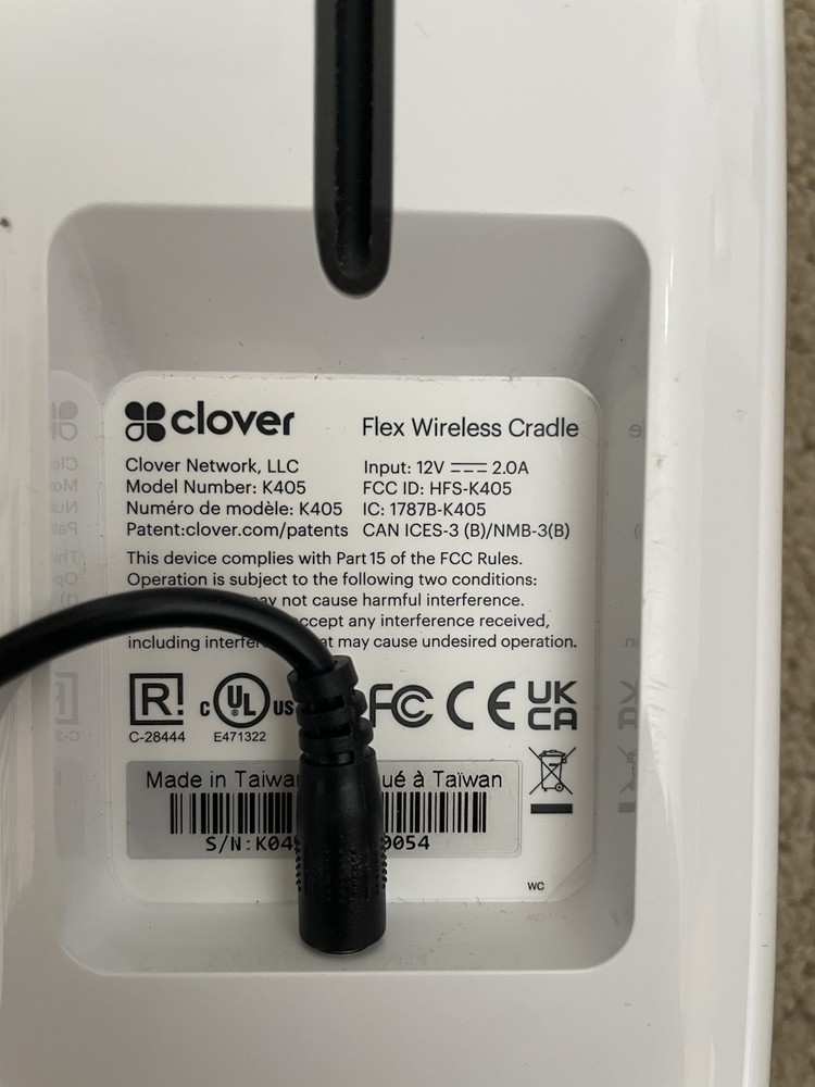 Clover Flex Handheld POS System C405 with Charging Cradle