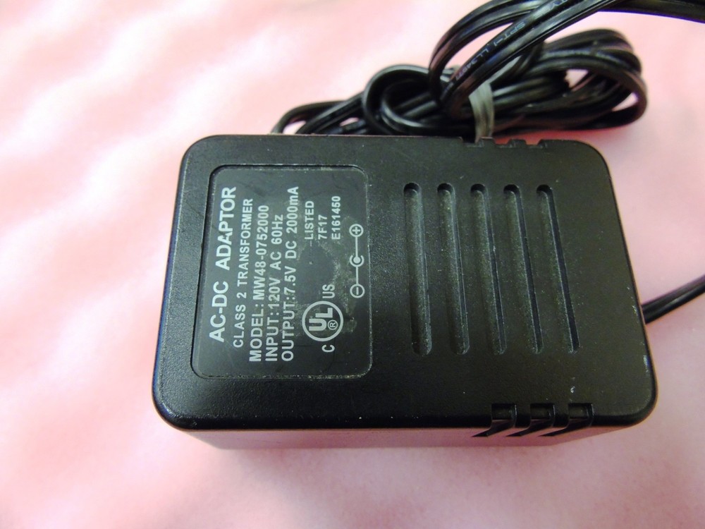 Phoebe OCT16SW- DESKTOP AC-DC Adaptor Class 2 Transformer, MW48-0752000, 7.5V 2A