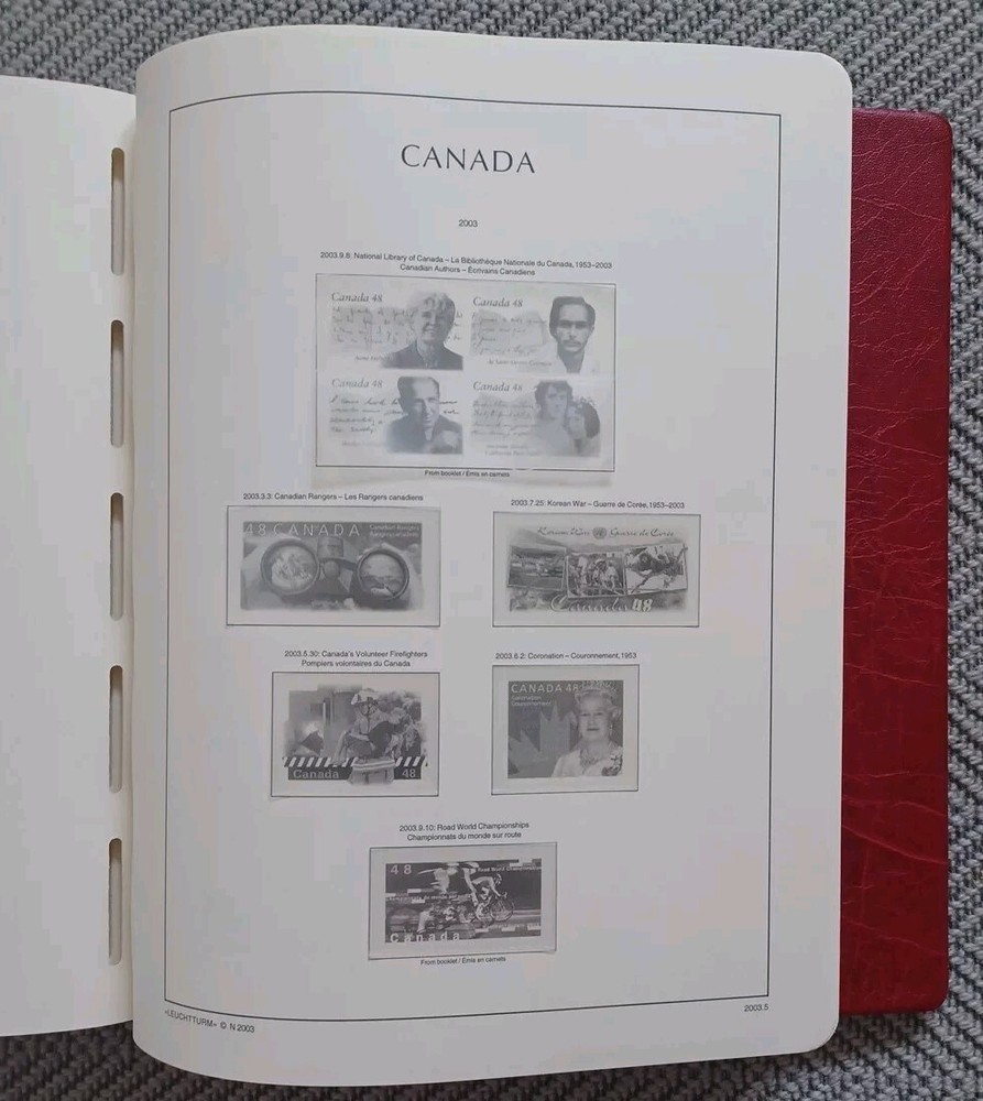 Lighthouse Stamp Album Canada, Hingeless, (1996-2003) RED