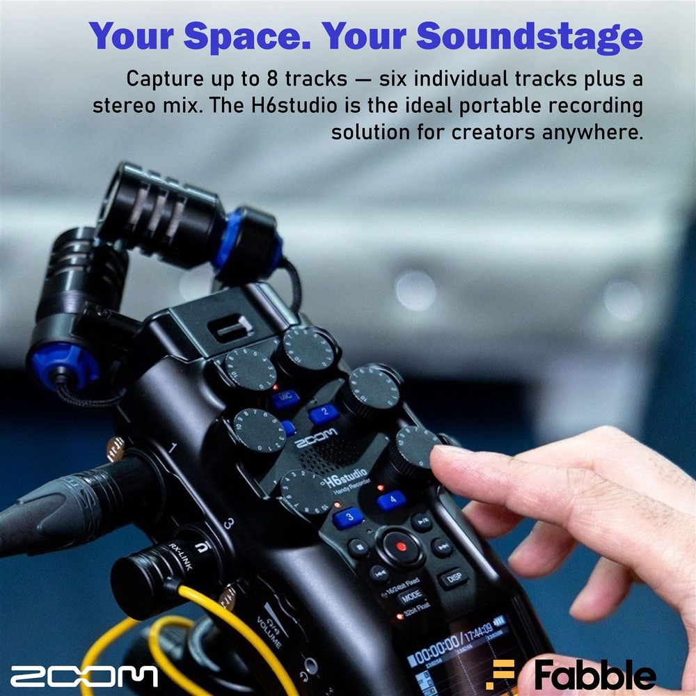 Zoom H6studio 8-Track 32-Bit Float Handy Recorder Bundle