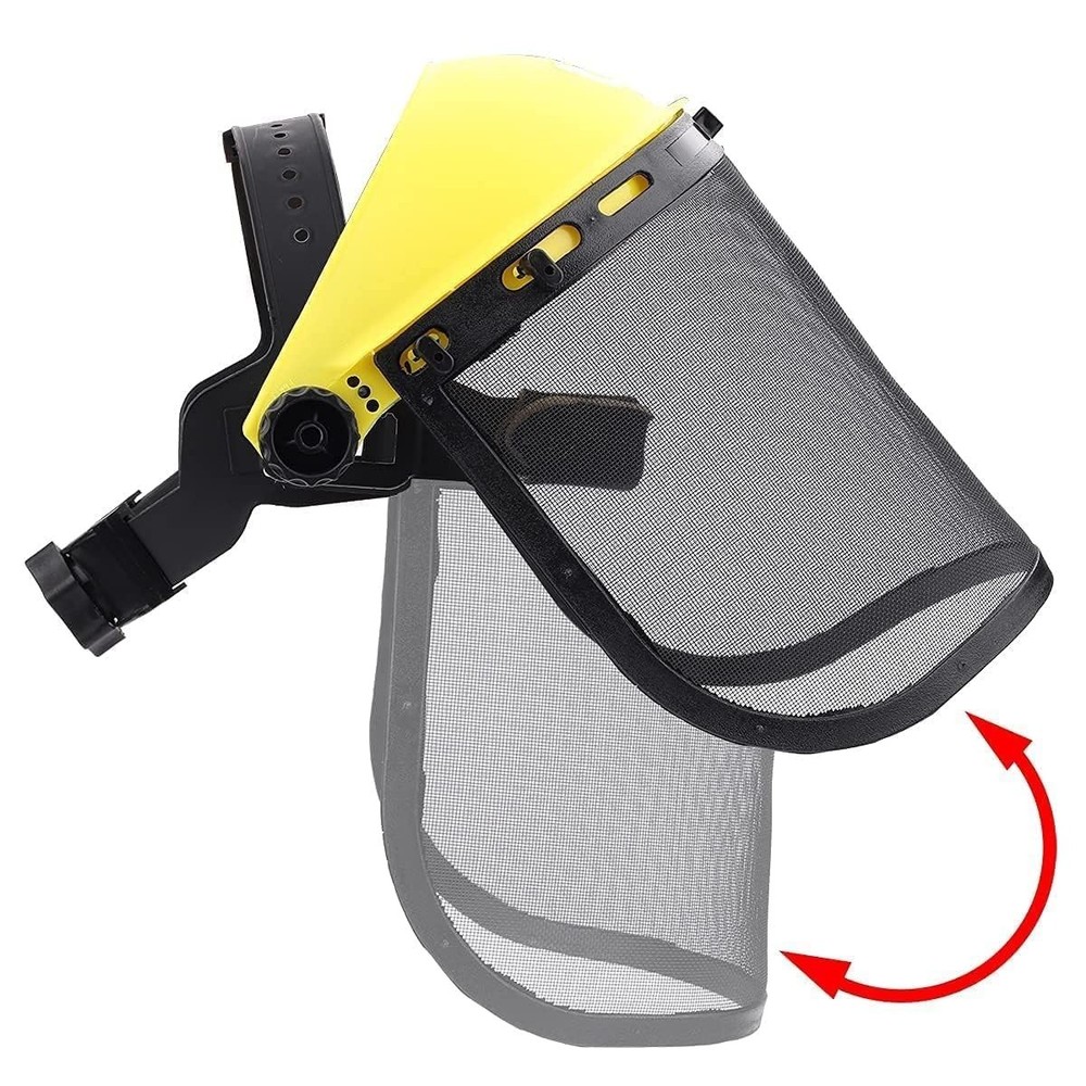 Safety Face Shield with Mesh Visor for Weed Eating Whacking Yard Work Chainsa...