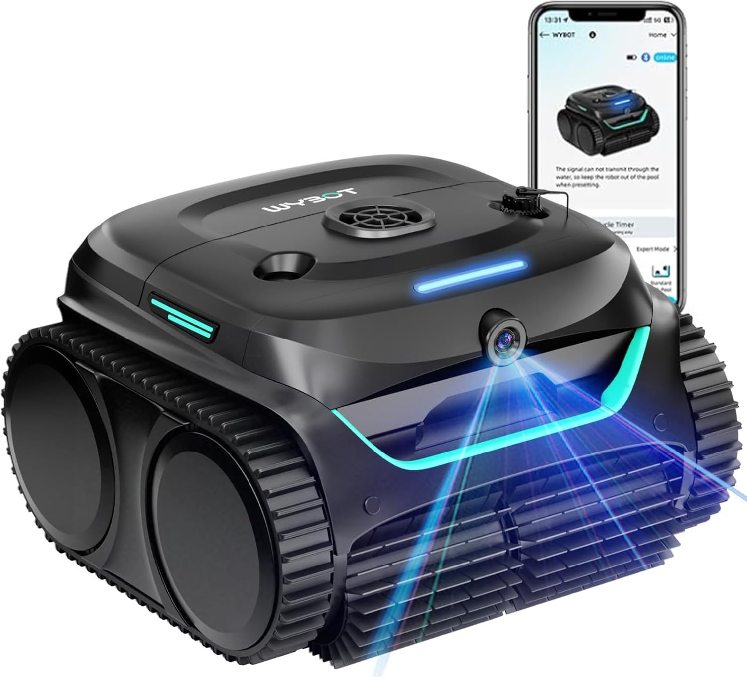 WYBOT C2 Vision Cordless Pool Cleaner Robot for Inground Pools with AI Camera