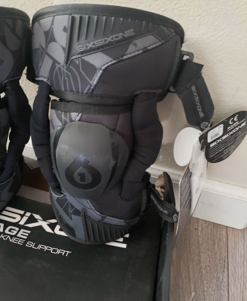 SixSixOne Rage Knee Support (Black, Youth Medium)