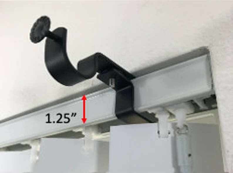 NoNo Bracket - No Drill Inside Mounted Curtain Bracket Attachment for Blinds