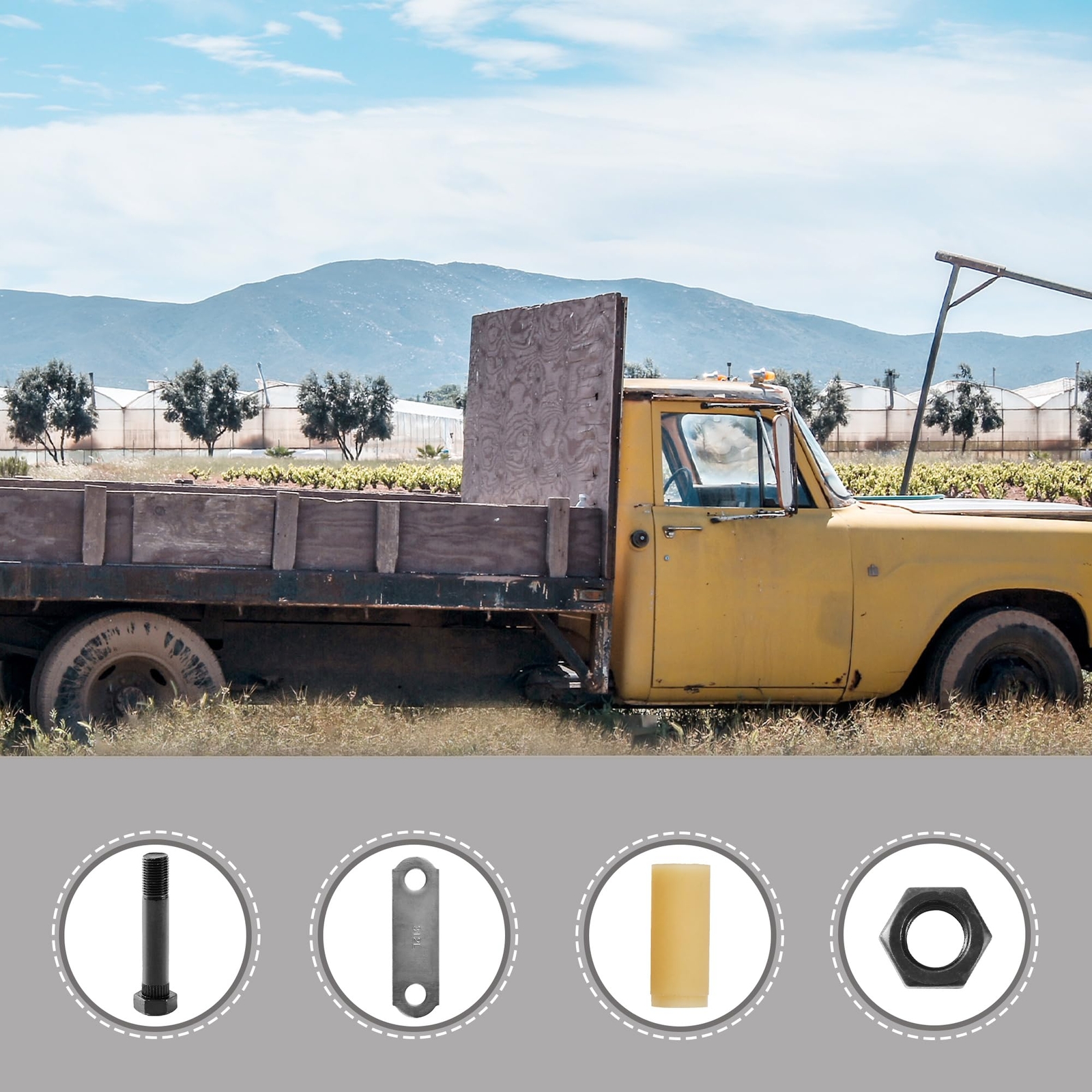 Trailer Axle Shackle Kit 3500-7200 lbs Trailer Axle Kit for Double Eye Spring