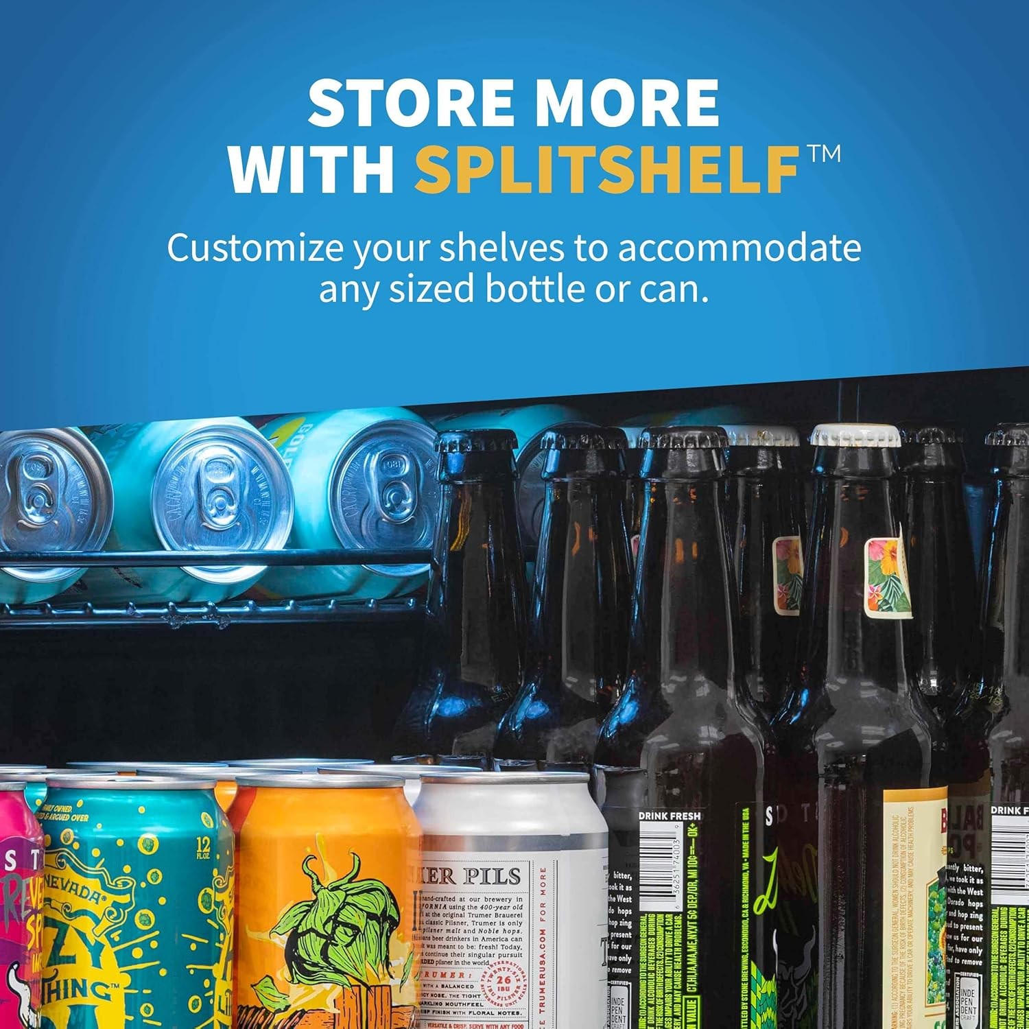 Newair NBC160SS00-RB Freestanding Beverage Fridge - Certified Refurbished