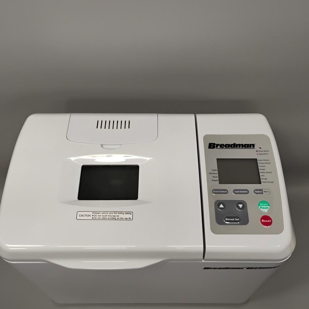 Breadman TR2200C Automatic Programmable Bread & Dough Maker Machine Tested Works