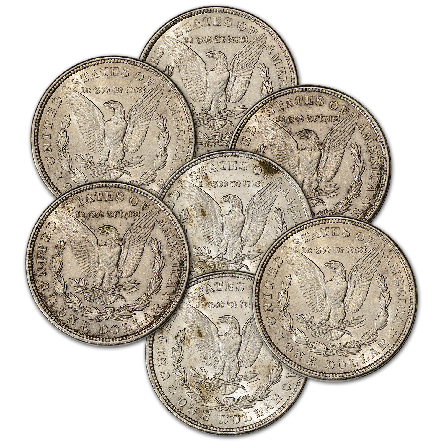 1921 US Morgan Silver Dollar - Roll of 20 coins - AU