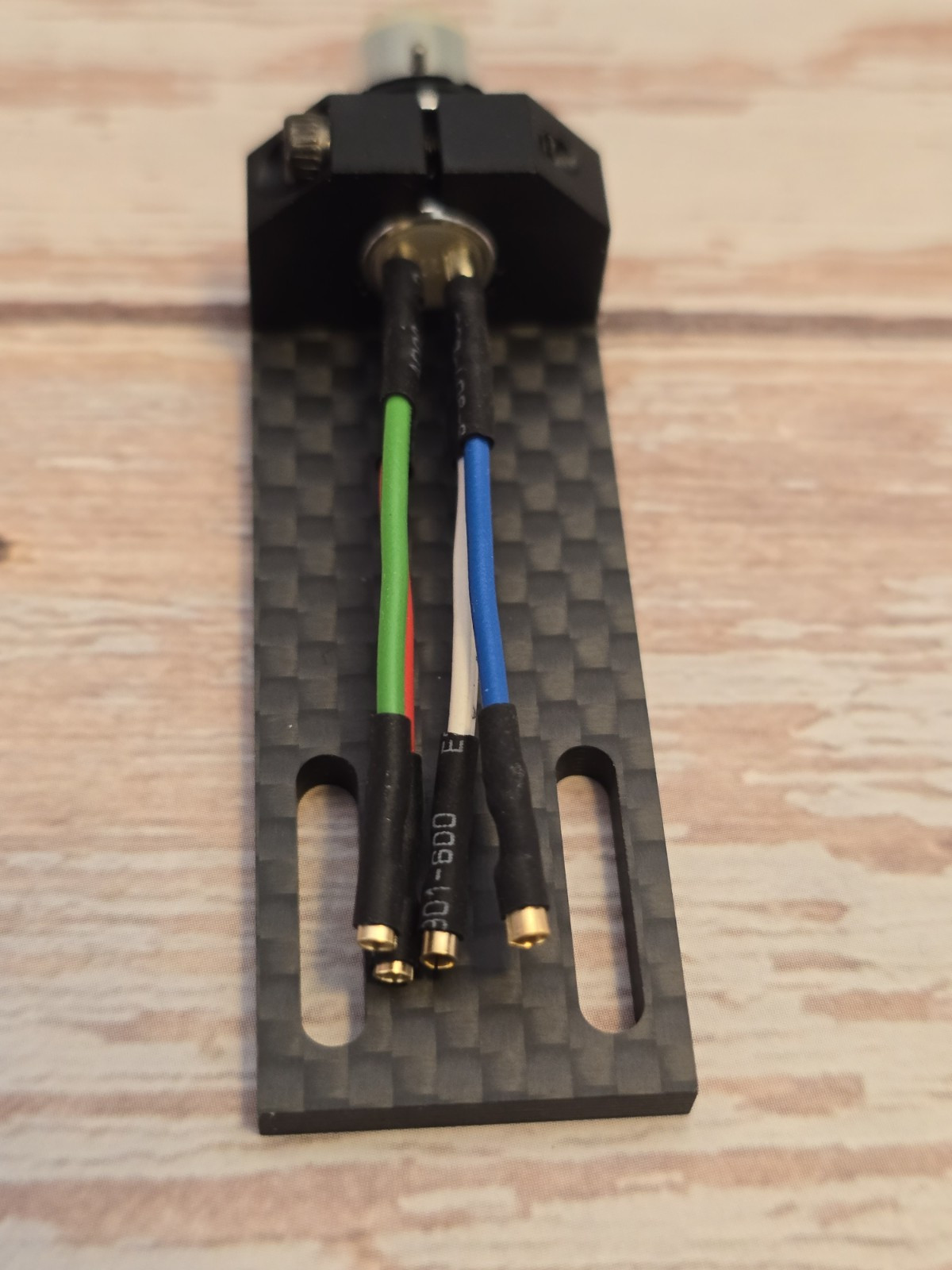 Carbon Fiber Headshell Azimuth Adjustable Jelco Style HSE20 Double Pin