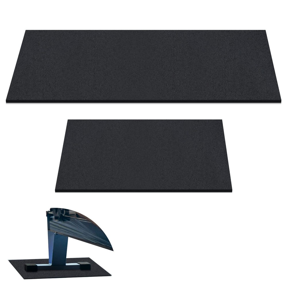 Riakrum 2 Pieces Rower Mat Compatible with Model D Concept 2 Rowing Black