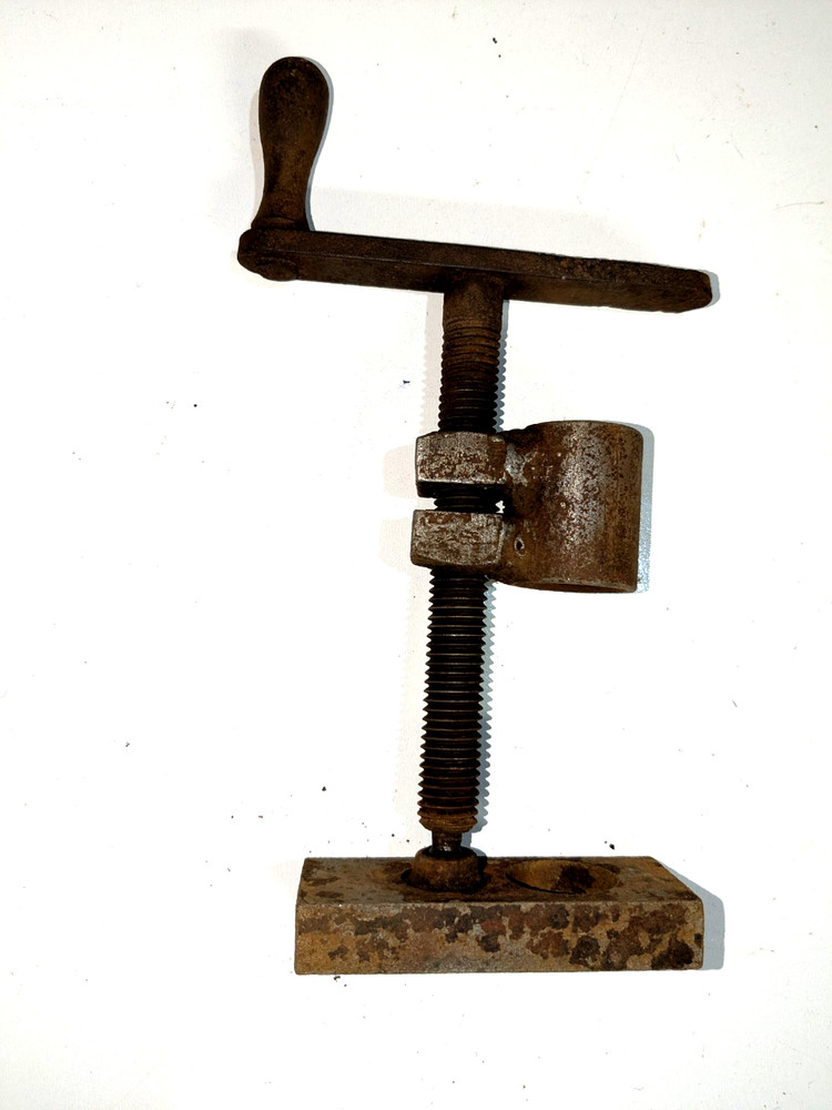 Vintage Woodworking Pipe Clamp 1" Hole Rustic Primitive