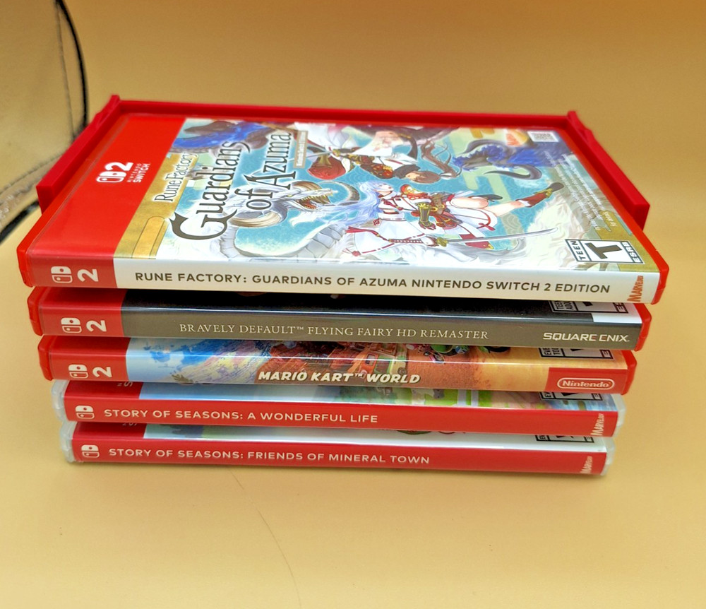 Nintendo Switch Game Case Vertical Stackable Tray 5, 10, or 15 Slots, 3D Printed