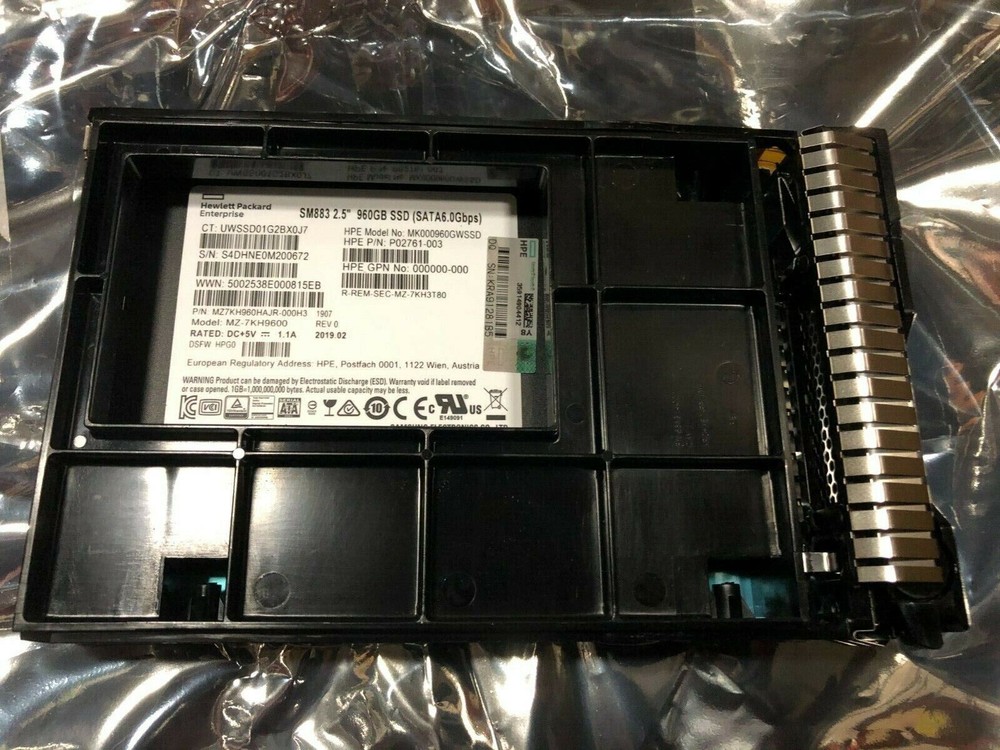 HPE 2.5" 960GB Solid State Drive for Servers - New Open Box