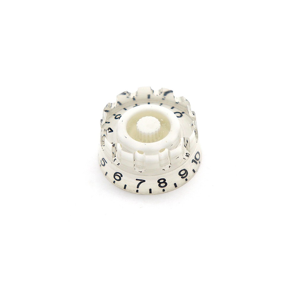 4Pcs White Knurled Guitar Knobs Volume Tone Speed Control Knobs for guitar bass