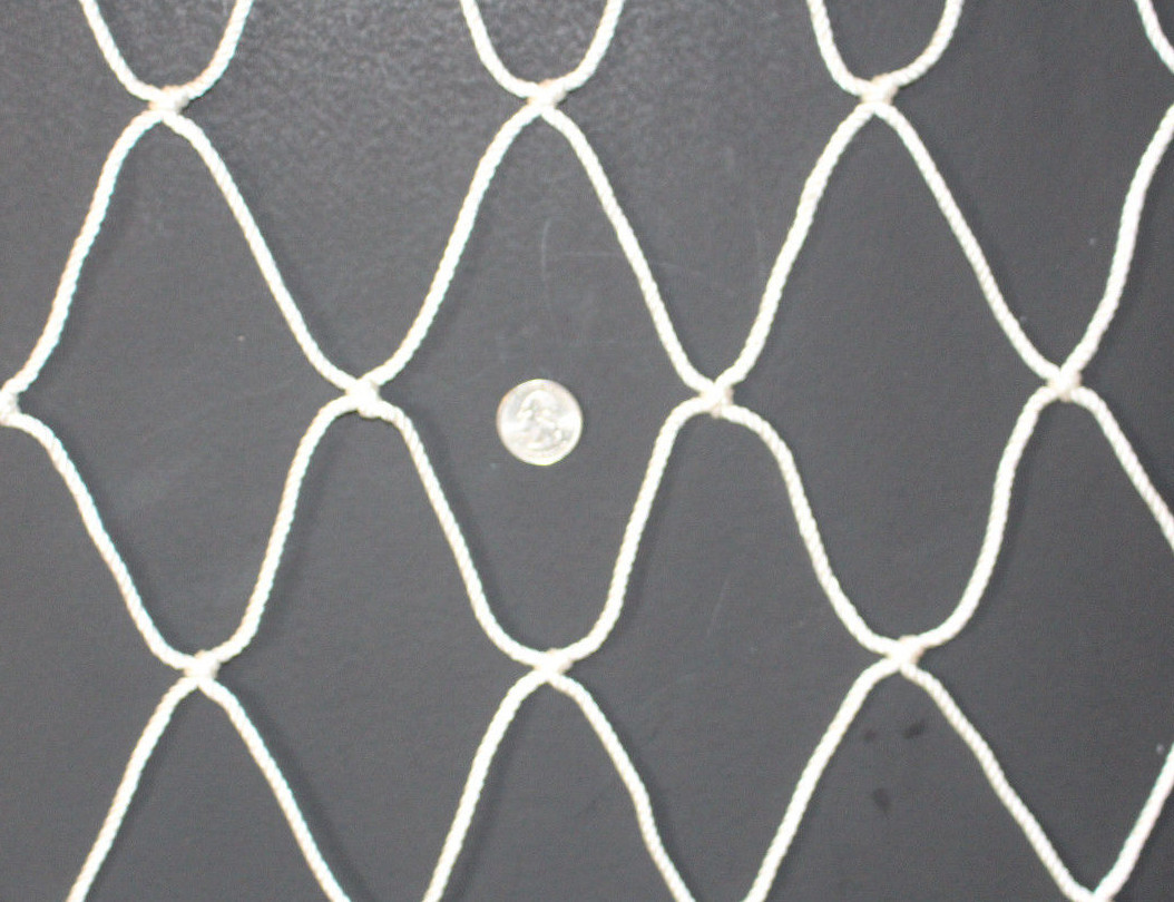 12' x 7' EXTRA HEAVY DUTY SOCCER HARD IMPACT NYLON -7 M.M. NETTING 4" MESH #72