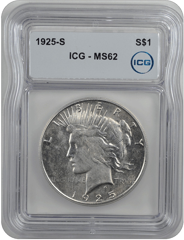 1925-S  Peace ICG  MS 62