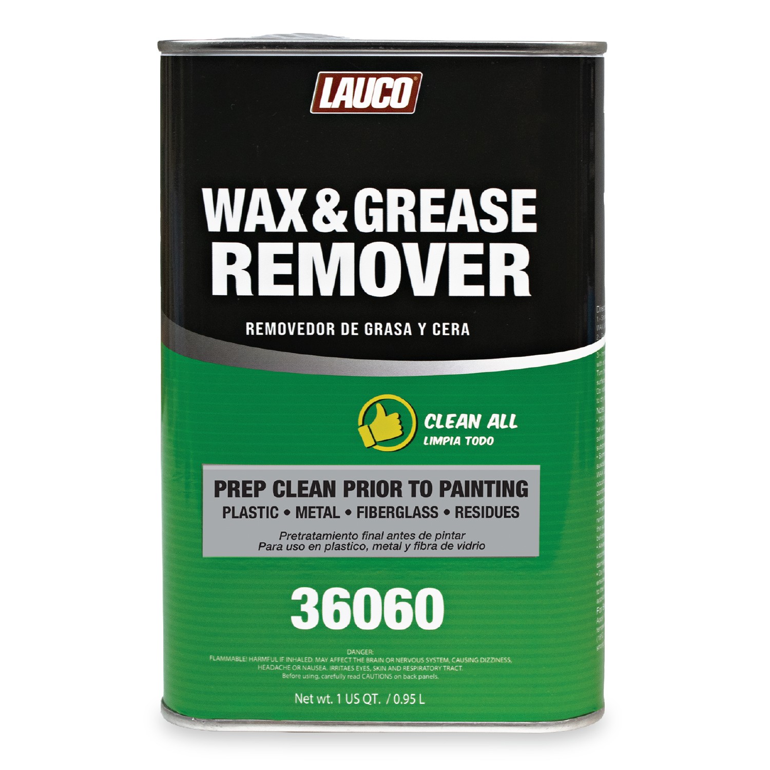 Lauco Wax and Grease Remover Quart – Multi-Surface Paint Prep Cleaner