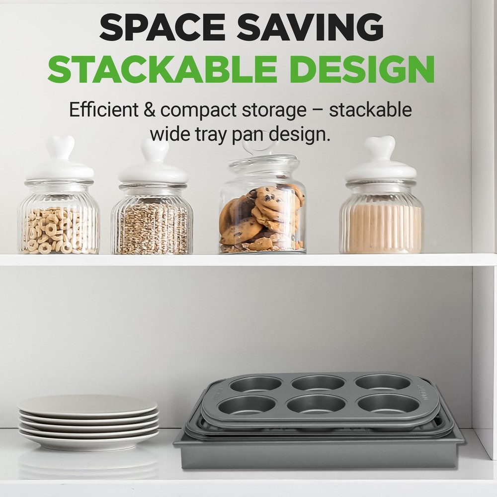 NutriChef 6-Piece Toaster Oven Bakeware Set
