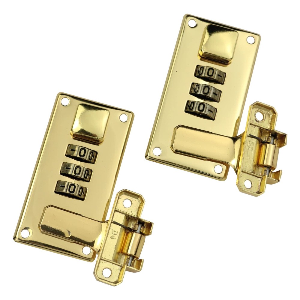 Mewutal 2pcs Luggage Combination Lock, Toolbox Hasp with Combination Lock, 3 ...