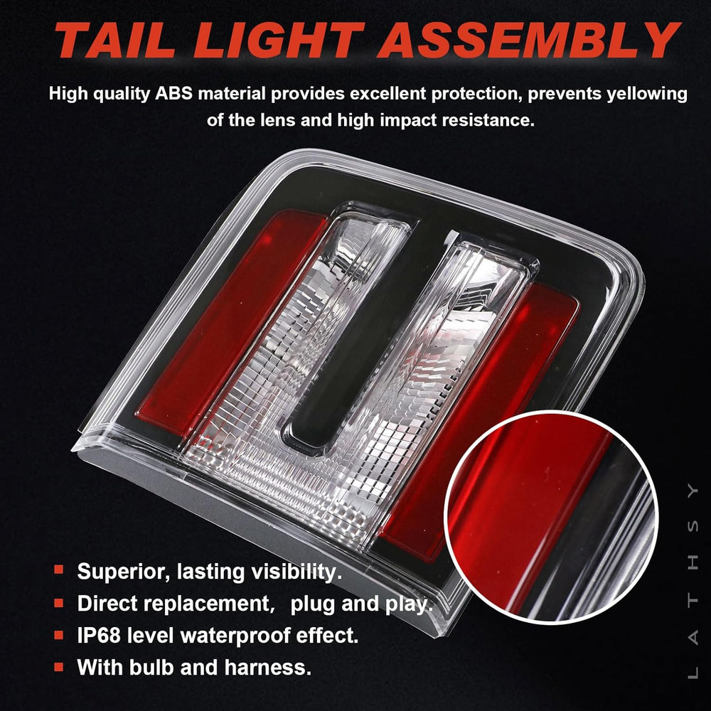 Tail Lights Compatible with 2013-2016 GMC Acadia Inner Decklid Rear Light Tailli