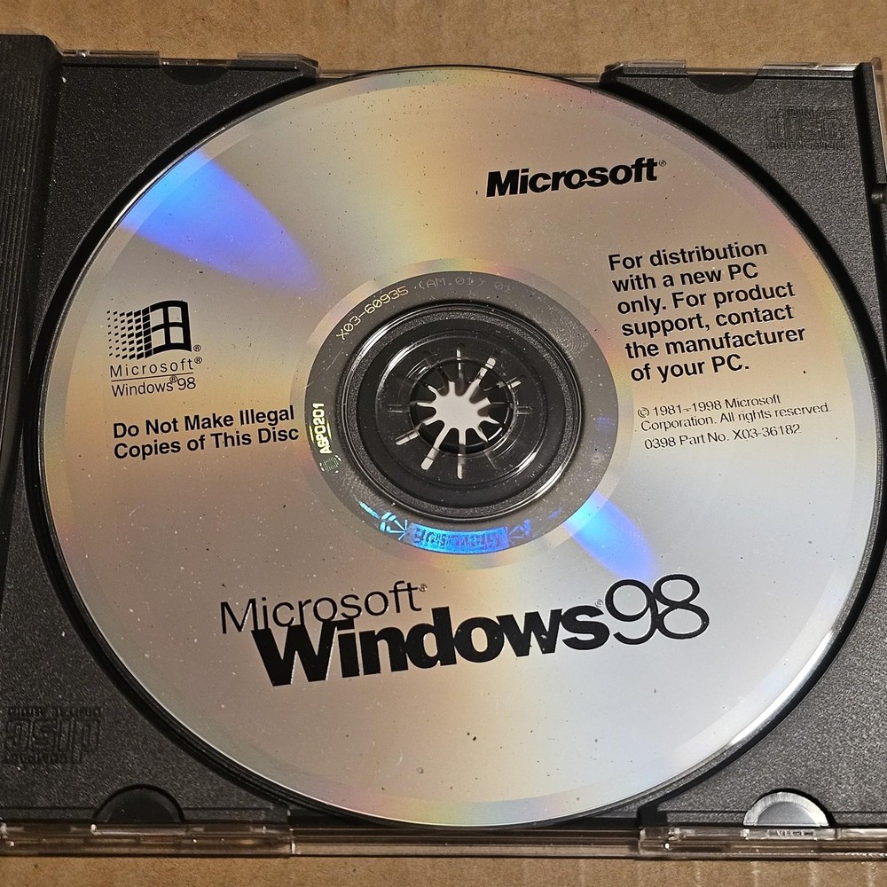 Microsoft Windows 98 OEM Installation CD-ROM
