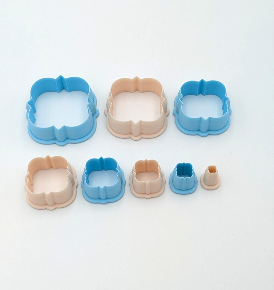 Design #1 Clay Cutter Shape Set ~ Polymer Crafting Tool ~ Stackable Outline