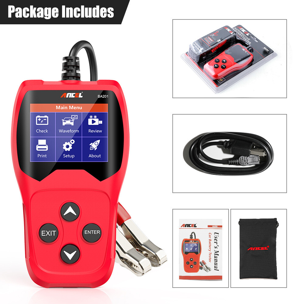 12V Battery Load Tester Auto Digital Analyzer Alternator Cranking Charging Test