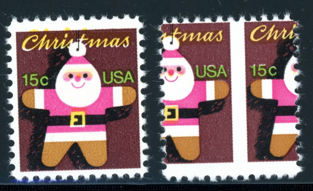 USA 1800 VERTICAL MISPERF SPLITS SANTA INTO TWO HALVES!