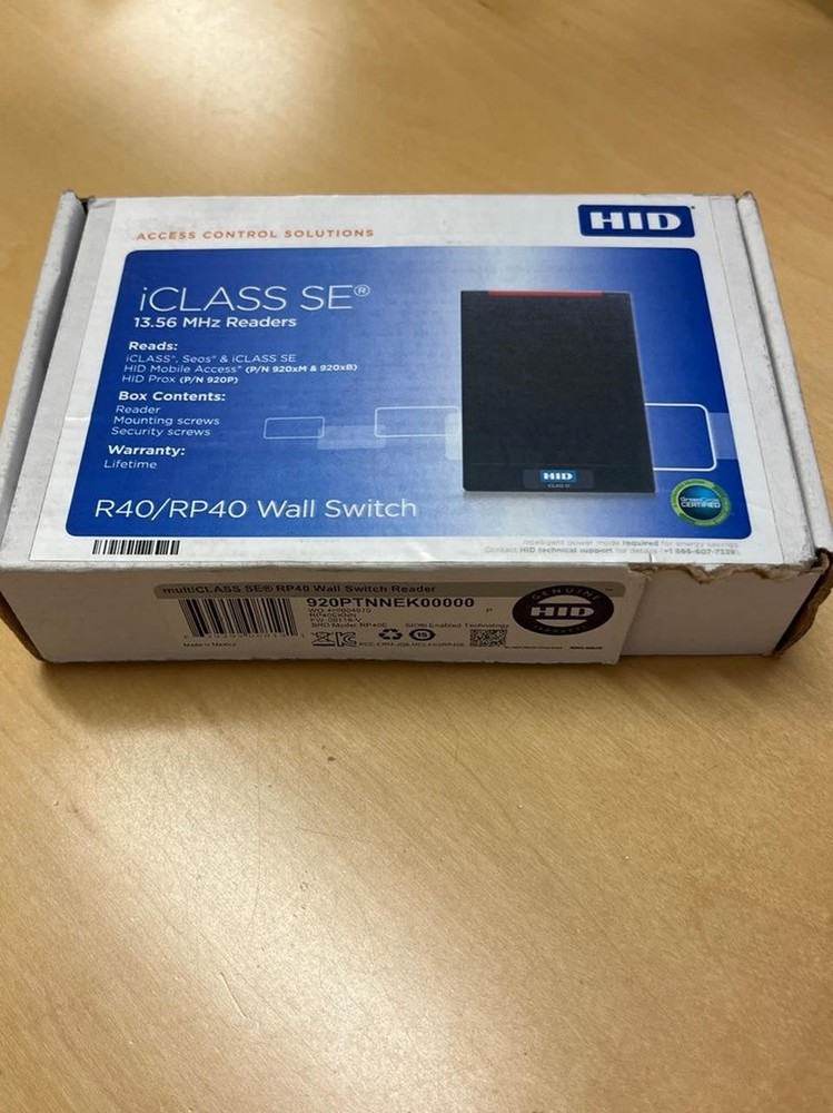 HID ICLASS SE 920PTNNEK0000 MULTICLASS RP40 WALL SWITCH READER
