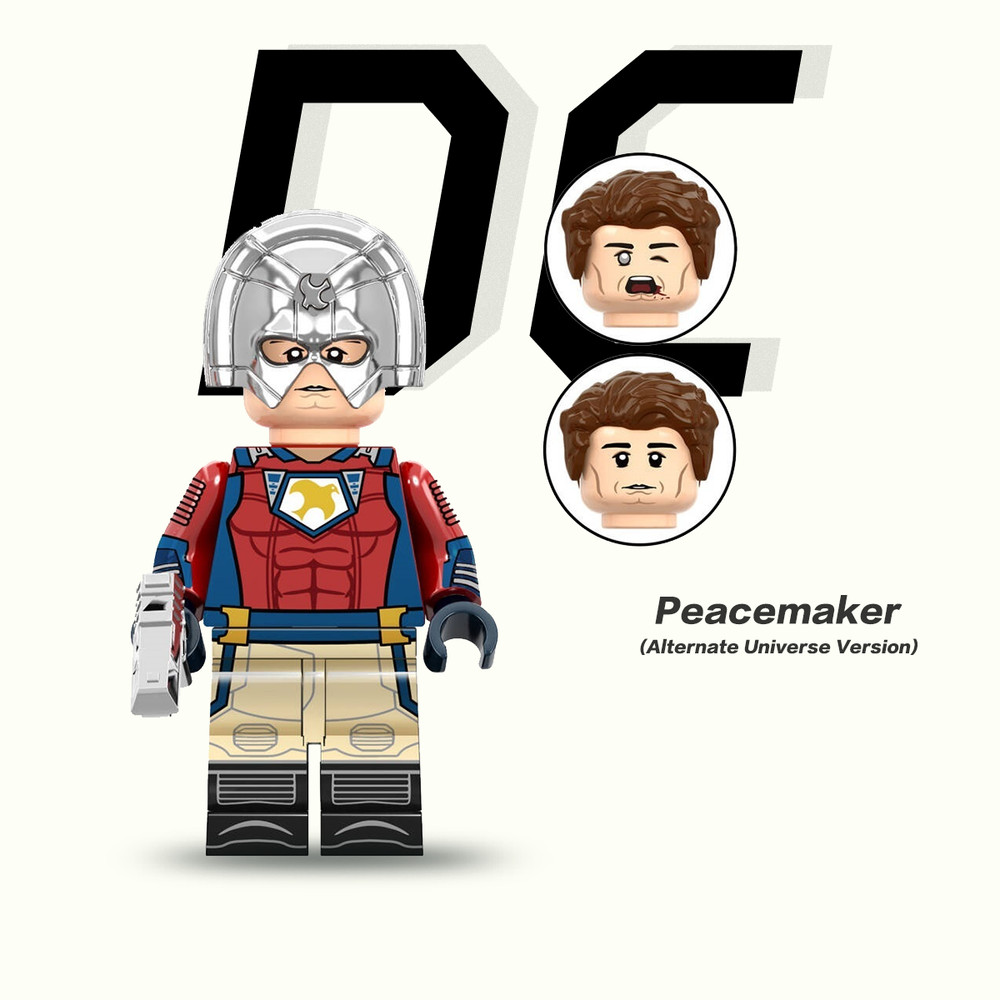 Custom DC Peacemaker Alternate Universe Version Minifigure 2 inch gift keychain