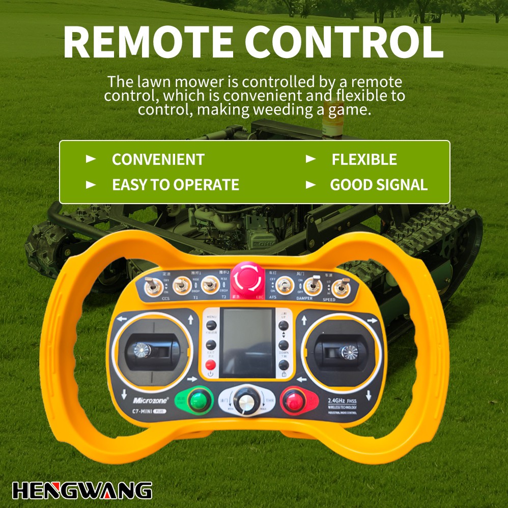 New 22 hp remote control off-road tank lawn mower with adjustable mowing height