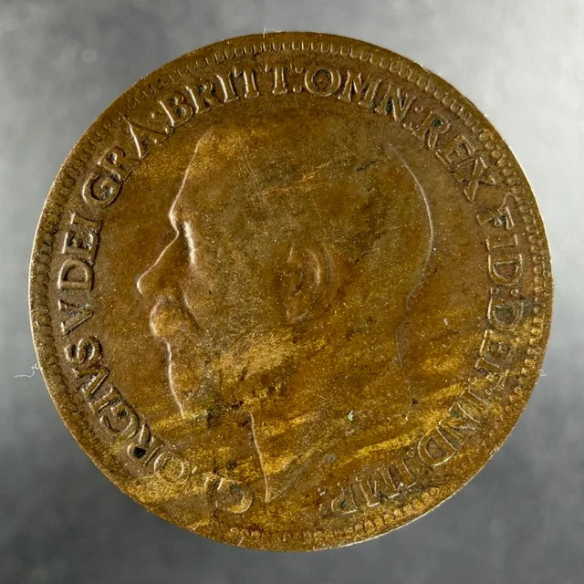 1921 Great Britain Farthing George V Britannia Reverse