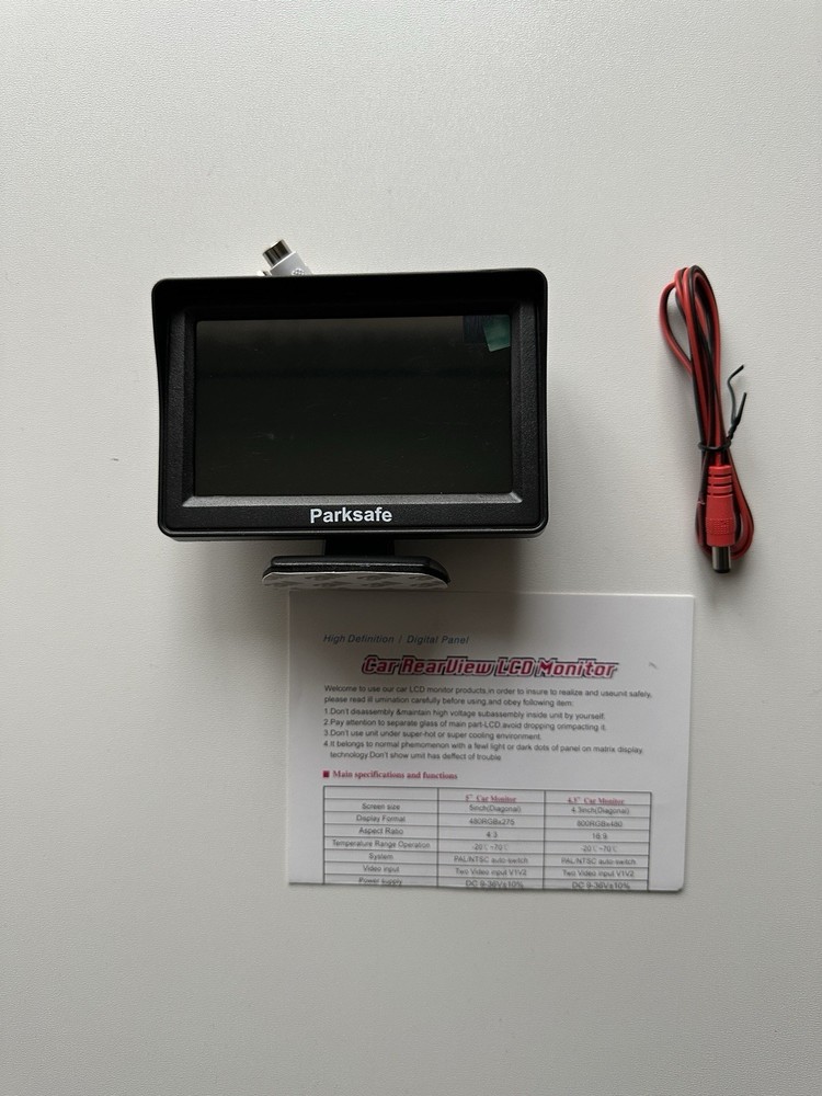 Parksafe PS007 - 4.3″ High Resolution Digital LCD Screen With Mount