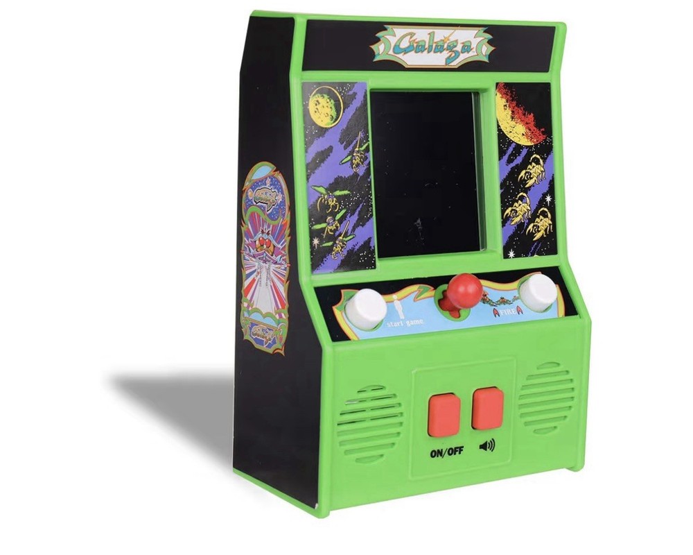 Basic Fun Galaga Mini 80’s Retro Arcade Video Game 4C Screen Fights Off Aliens