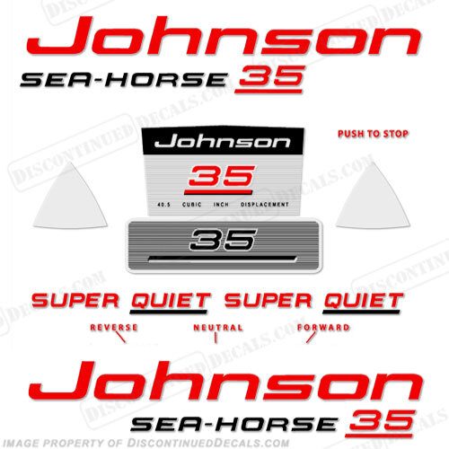 Fits Johnson 1959 35hp - Electric Decals
