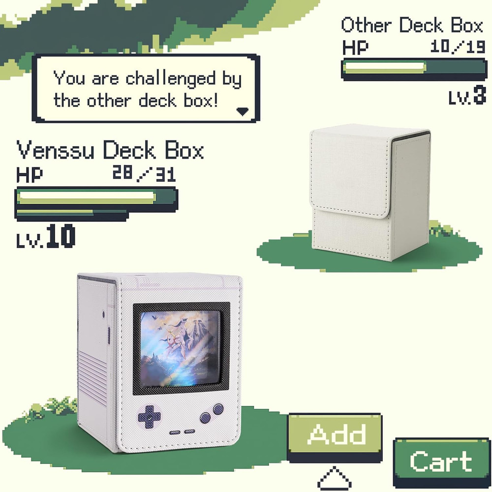 Retro Gaming Console Appearance MTG Deck Box with Commander Display, Card Deck C