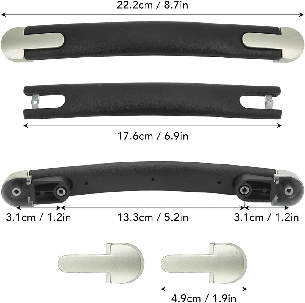 9 Inch Plastic Luggage Handle Replacement, Luggage Case Pull Handle Strap, Suitc