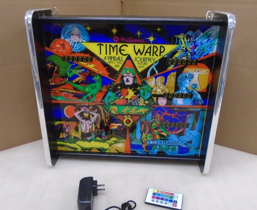 Williams Time Warp Pinball Head LED Display light box