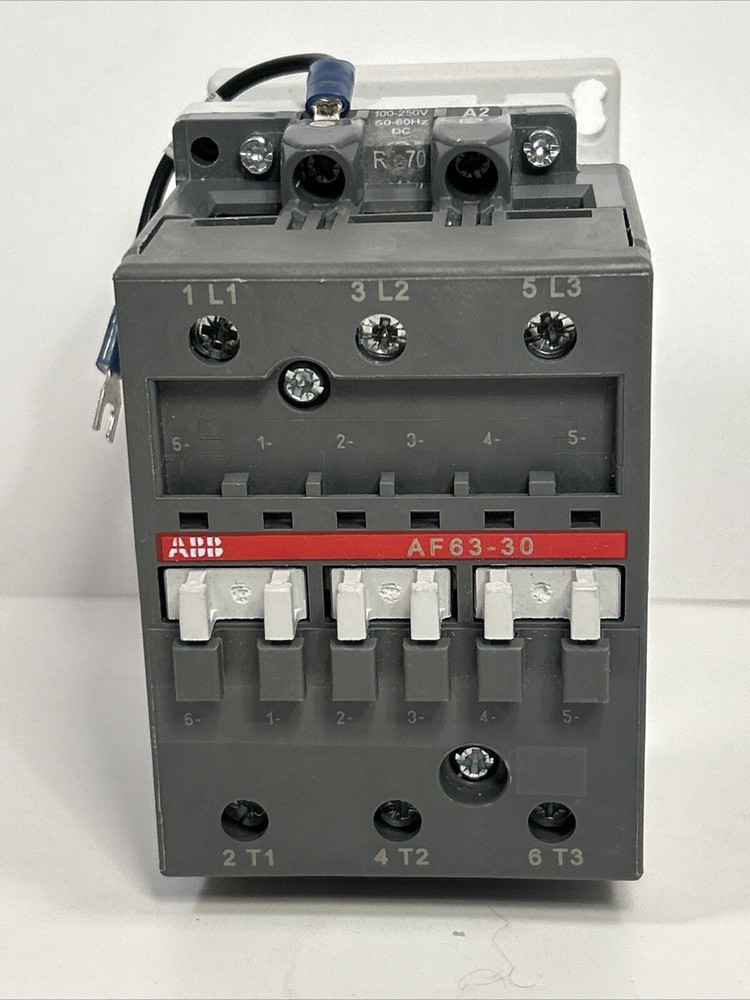 New ABB AF63–30 contactor pulled from unused cabinet