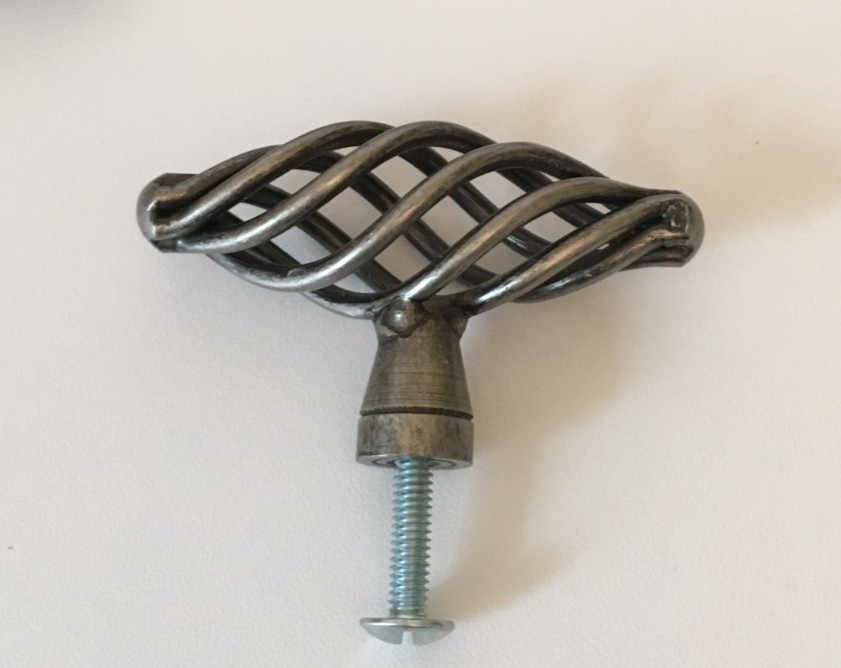 6 Silver Twist Metal Birdcage Cabinet Drawer Pulls