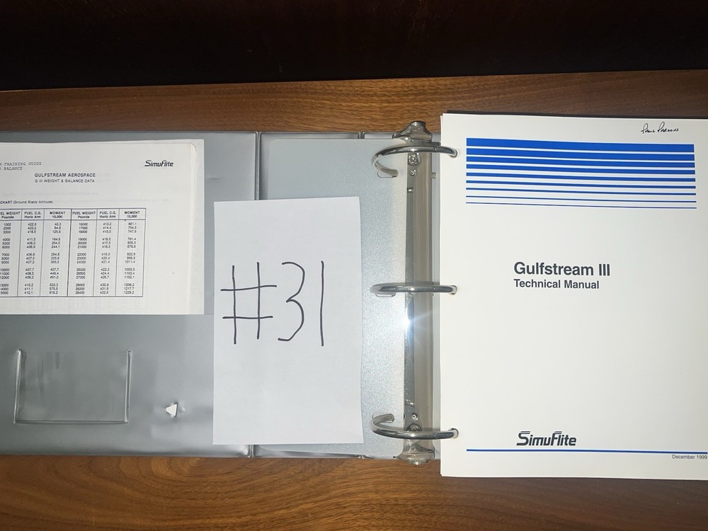 SimuFlite Gulfstream III Gulfstream 3 Technical Manual