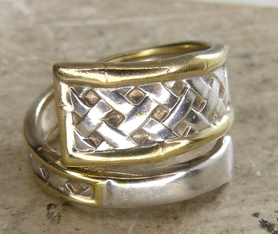 Vintage International Silver Golden Tradewinds Sterling Silver Spoon Ring