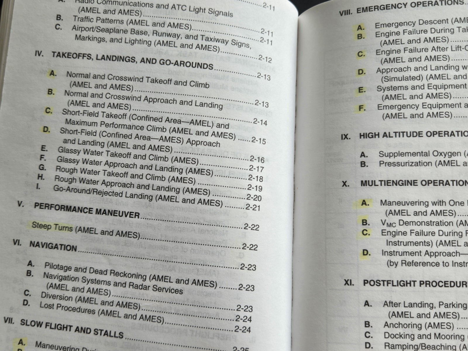 ASA Practical Test Standards Flight Instructor Commercial Pilot Multi-Engine FAA